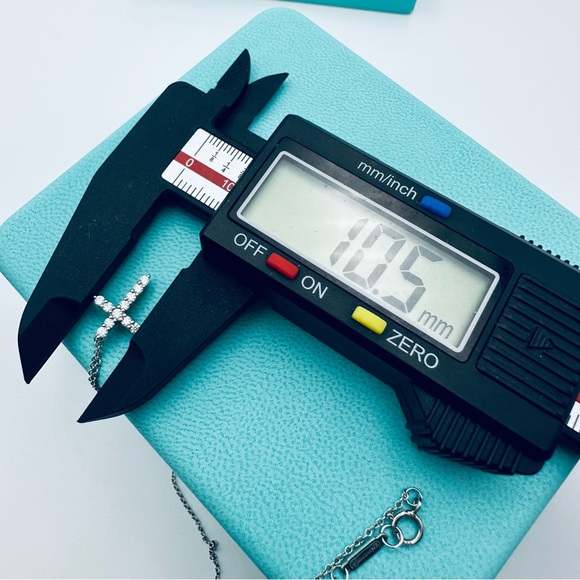 Tiffany & Co. .21 TCW Diamond Cross Necklace in Platinum with Packaging - Picture 11 of 13